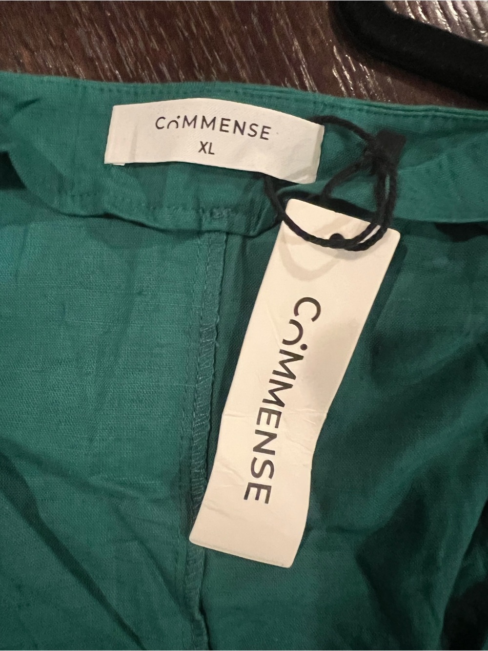 COMMENSE Cotton & Linen Kimono Sleeve Button Top COLOR - Army Green NWT XL - Picture 5 of 7